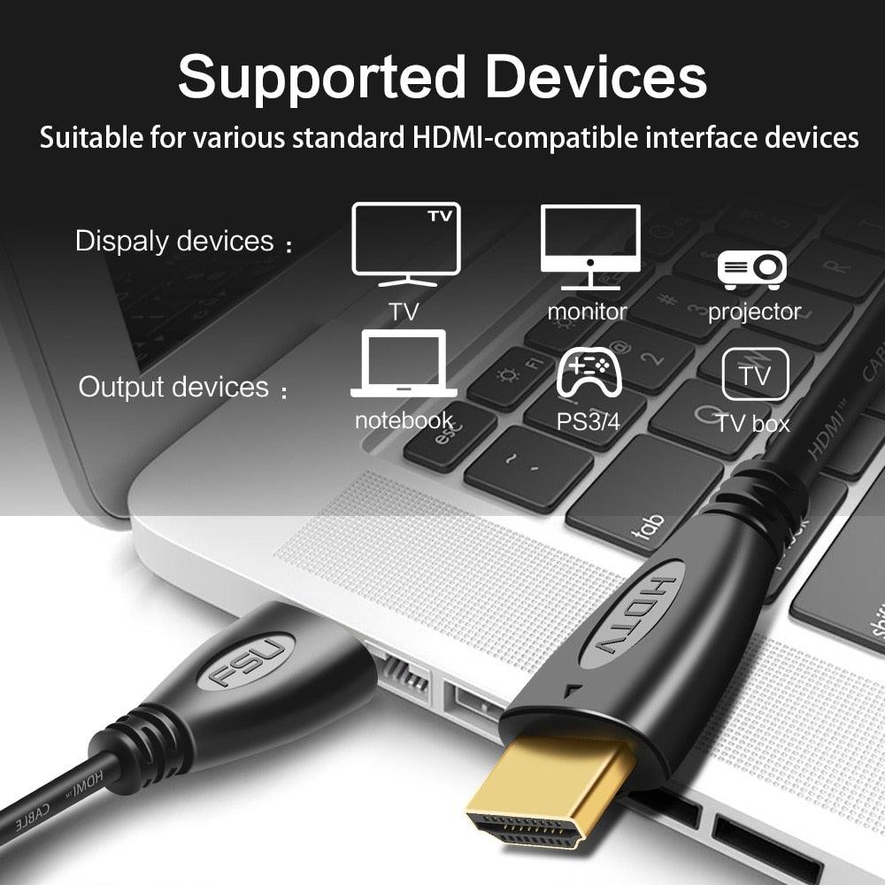 HDMI-compatible Cable Video Cables Gold Plated - BestShop