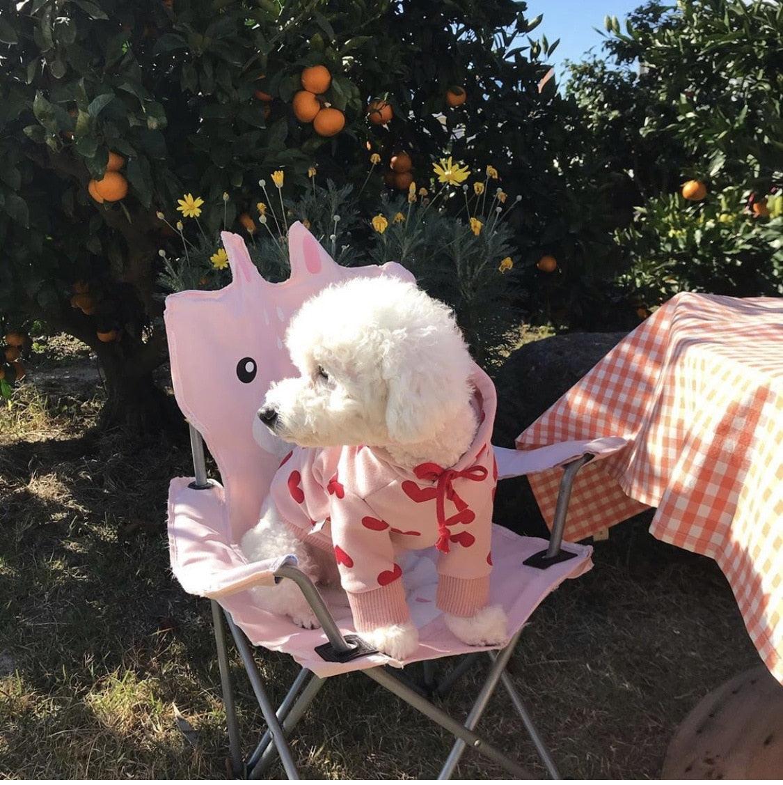 Heart Shape Pattern Autumn Winter Pet Love Hoodie - BestShop