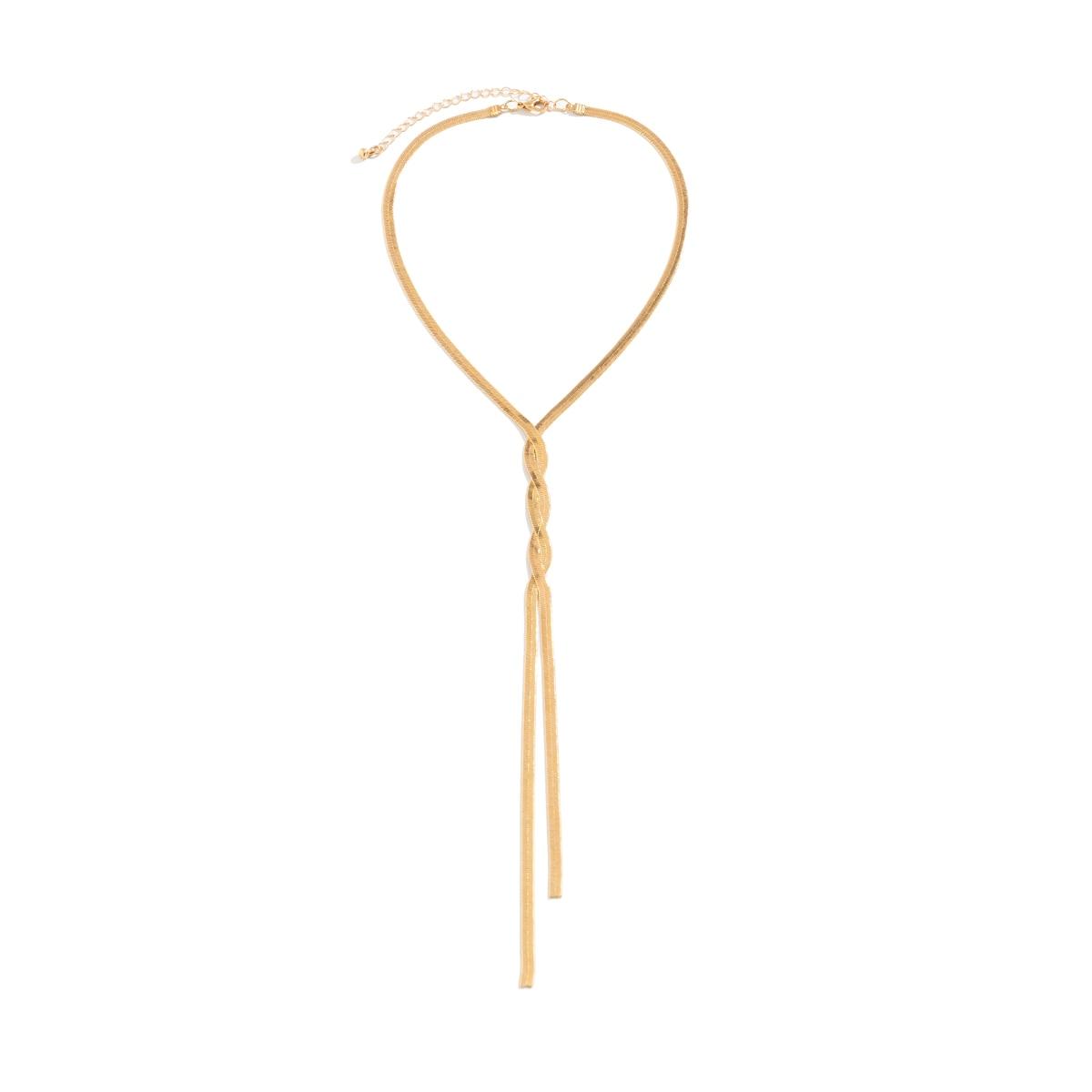 Ingemark Kpop Adjustable Flat Snake Long Chain Necklace - BestShop