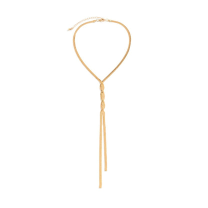 Ingemark Kpop Adjustable Flat Snake Long Chain Necklace - BestShop
