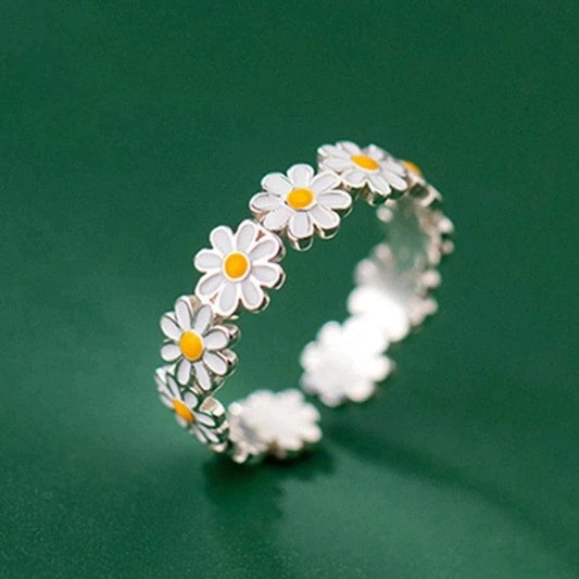 Korean Style Vintage Daisy Flower Rings For Women - BestShop