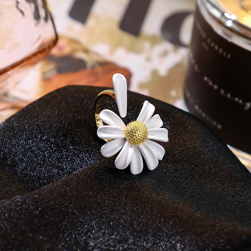 Korean Style Vintage Daisy Flower Rings For Women - BestShop