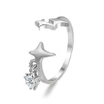 Load image into Gallery viewer, Kpop Gothic Silver Color Heart Metal Ring - BestShop