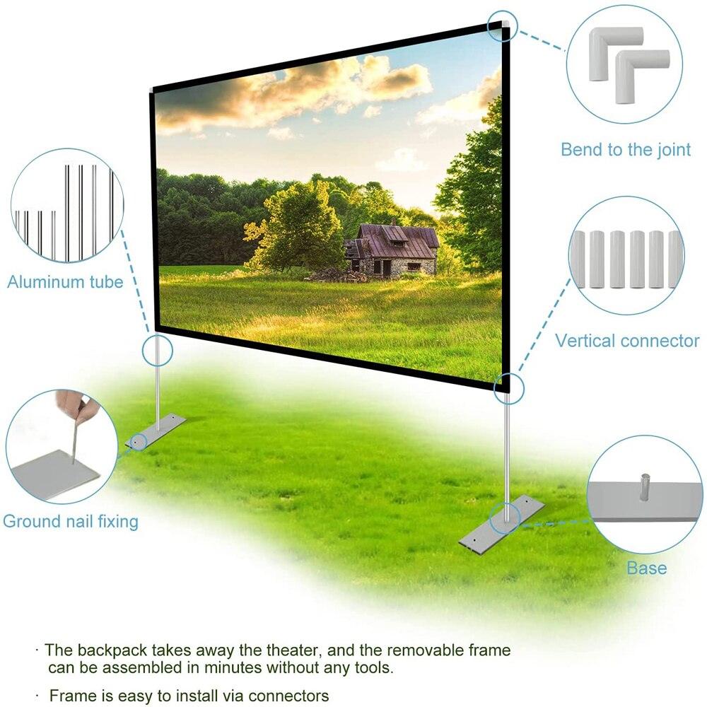 Large Portable Projector Screen with Stand - BestShop