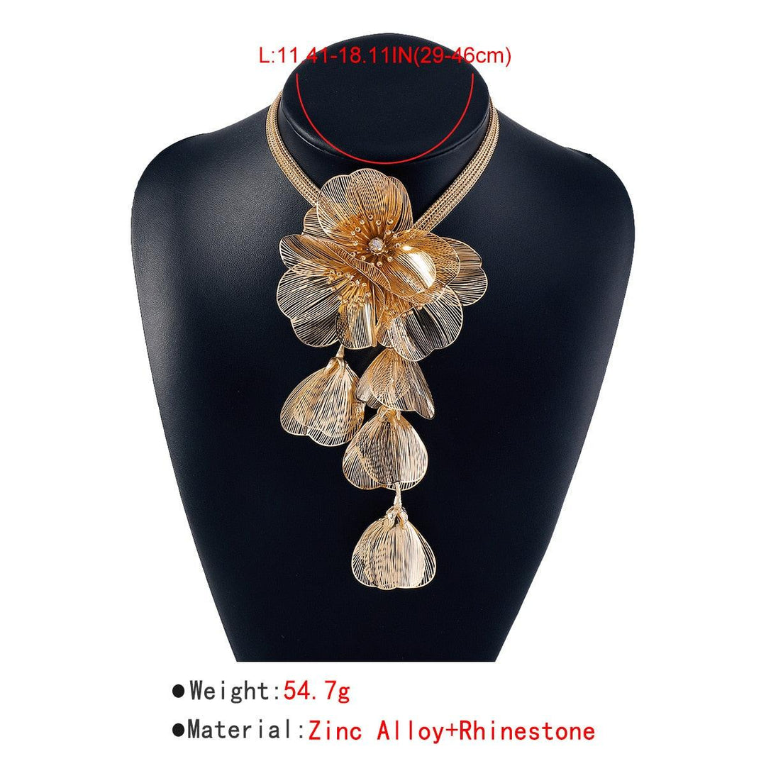 Long Metal 2023 Luxury Flower Tassel Earrings - BestShop