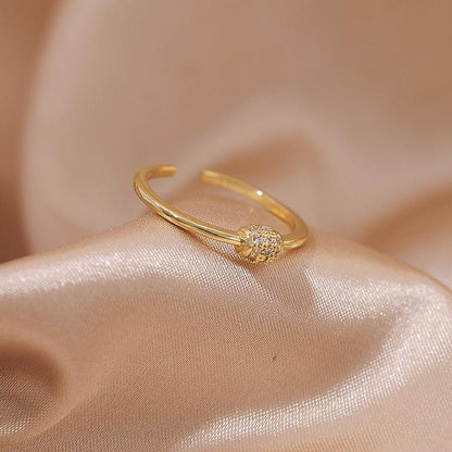 Luxury Gold Color Pearl Zircon Rings for Woman - BestShop