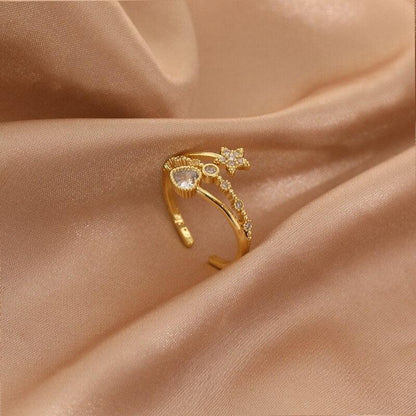 Luxury Gold Color Pearl Zircon Rings for Woman - BestShop