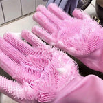 Load image into Gallery viewer, Magic Silicone Dish Washing Scrub Gloves - BestShop
