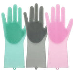 Load image into Gallery viewer, Magic Silicone Dish Washing Scrub Gloves - BestShop
