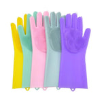 Load image into Gallery viewer, Magic Silicone Dish Washing Scrub Gloves - BestShop
