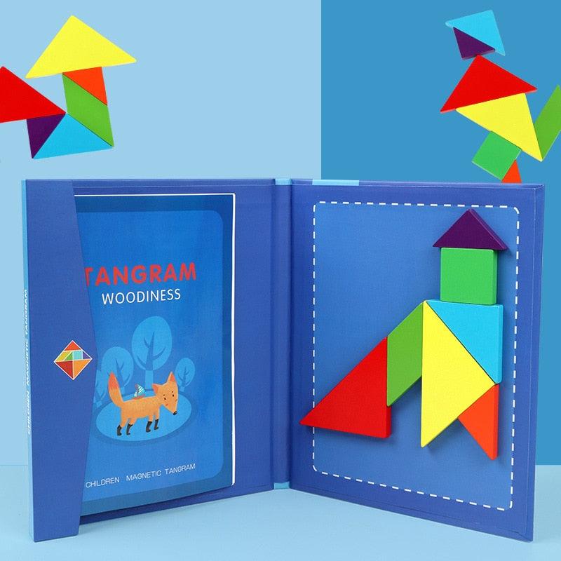 Magnetic 3D Puzzle Geometric Shapes Wooden Toys - BestShop