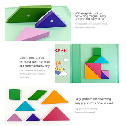 Magnetic 3D Puzzle Geometric Shapes Wooden Toys - BestShop