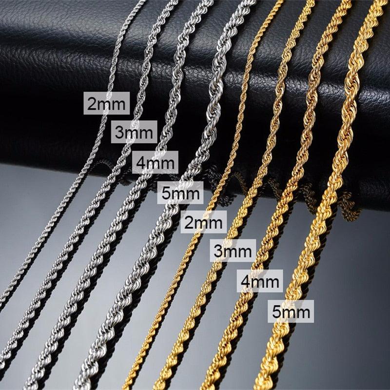 Men Stainless Steel Ropes Long Necklace - BestShop