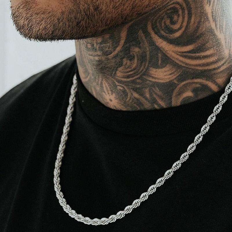 Men Stainless Steel Ropes Long Necklace - BestShop
