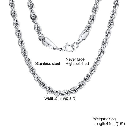 Men Stainless Steel Ropes Long Necklace - BestShop