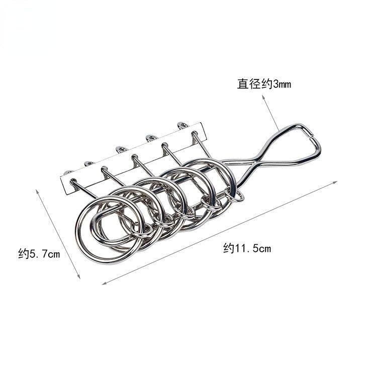 Metal Montessori Puzzle Wire IQ Mind Brain Teaser 8pcs - BestShop