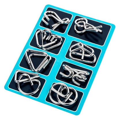 Metal Montessori Puzzle Wire IQ Mind Brain Teaser 8pcs - BestShop