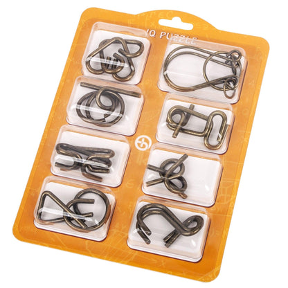 Metal Montessori Puzzle Wire IQ Mind Brain Teaser 8pcs - BestShop