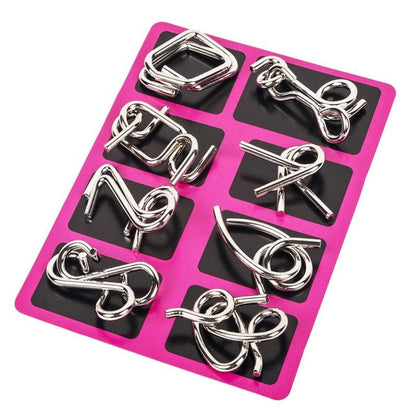 Metal Montessori Puzzle Wire IQ Mind Brain Teaser 8pcs - BestShop