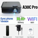 Load image into Gallery viewer, Mini Projector A30C Pro Smart TV WIFI Portable - BestShop
