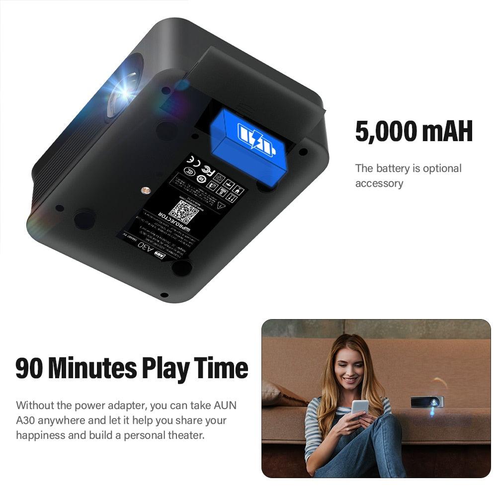 Mini Projector A30C Pro Smart TV WIFI Portable - BestShop