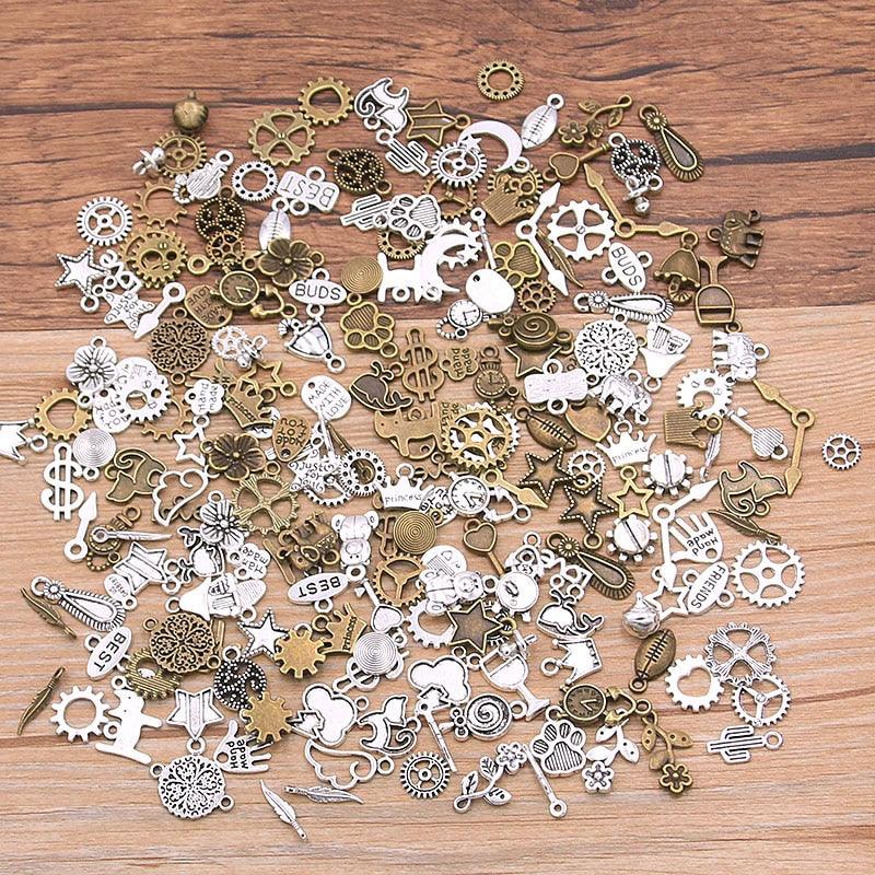 Mix Color Random Alloy Animal Plant Heart Star Charm 40 PCs - BestShop