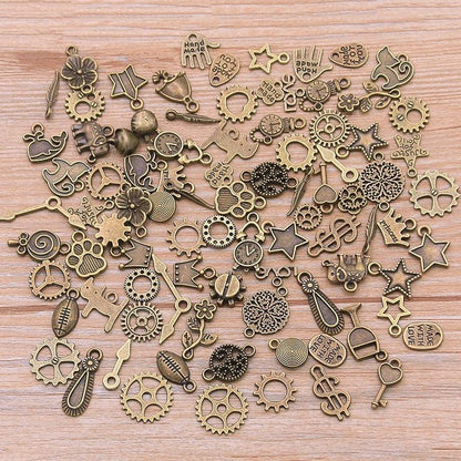 Mix Color Random Alloy Animal Plant Heart Star Charm 40 PCs - BestShop