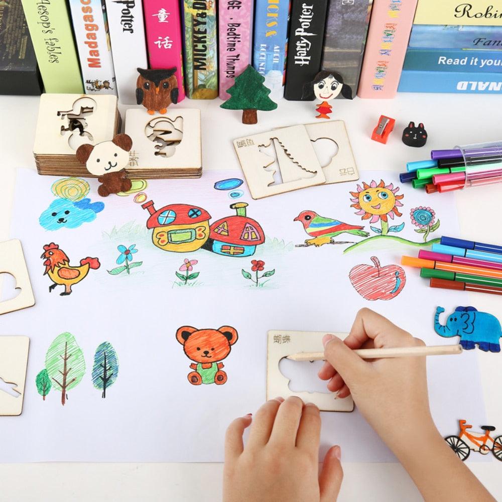 Montessori Kids Toys Drawing Toys Wooden DIY Painting - BestShop