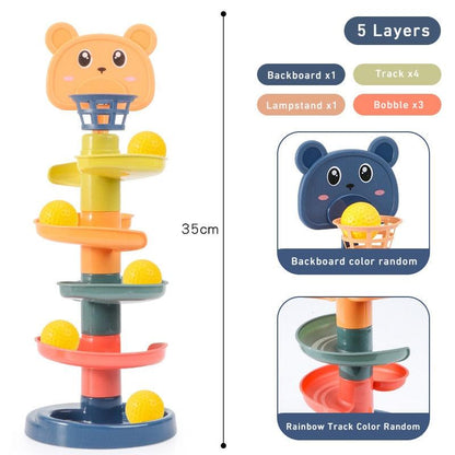 Montessori Toys Baby 0 12 24 36 Months Track Rolling Ball - BestShop