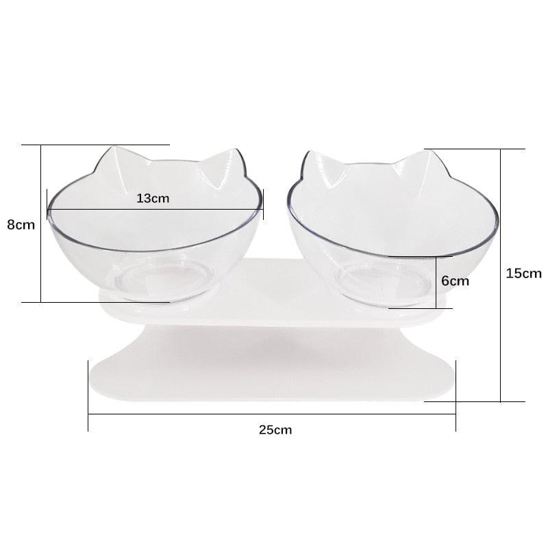 Non-slip Double Pet Bowls With Raised Stand - BestShop
