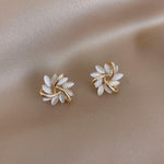 Load image into Gallery viewer, Opal Petal Circle Stud Earrings - BestShop