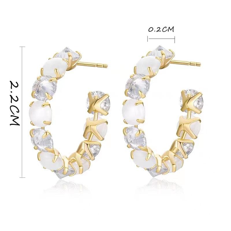 Opals Hoop Earrings - BestShop