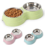 Load image into Gallery viewer, Pet Stainless Steel Double Bowl Feeder - BestShop