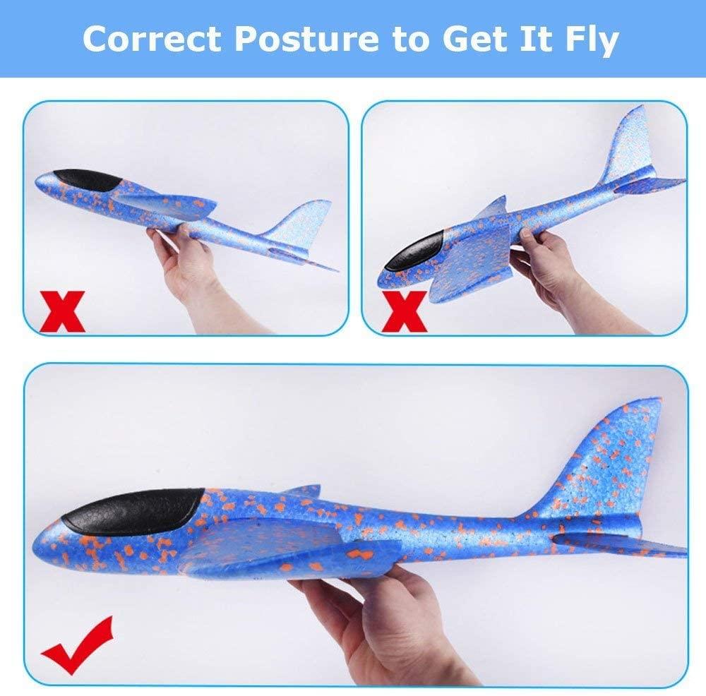 Plane Flying Glider Toy With LED Light - BestShop