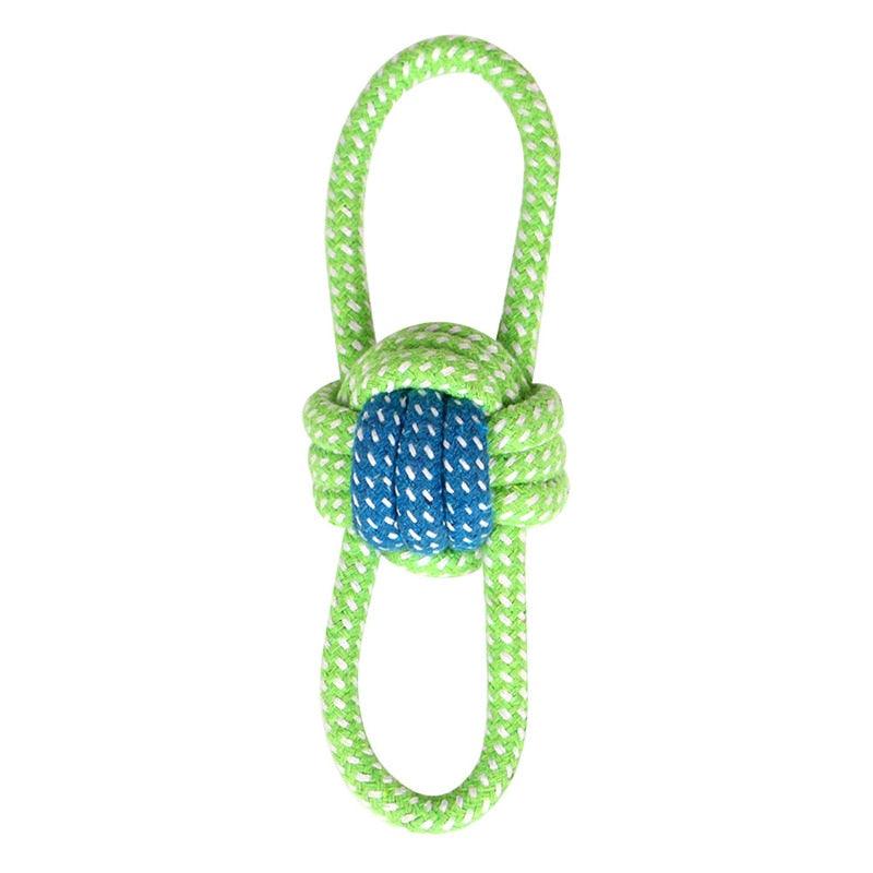 Puppy Chew Toy Double Knot Cotton Braided Rope - BestShop