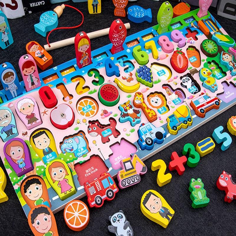 QWZ Kids Montessori Educational Wooden Math Toys - BestShop