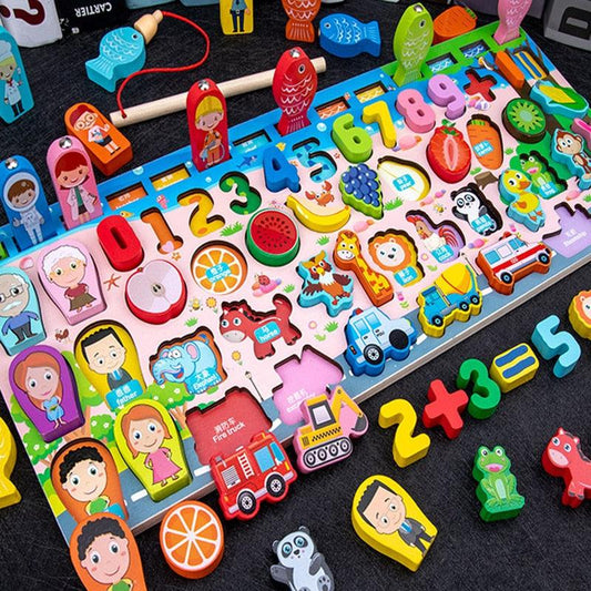 QWZ Kids Montessori Educational Wooden Math Toys - BestShop