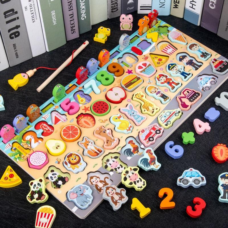 QWZ Kids Montessori Educational Wooden Math Toys - BestShop