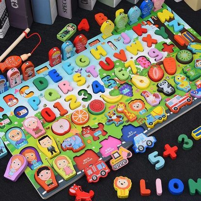QWZ Kids Montessori Educational Wooden Math Toys - BestShop