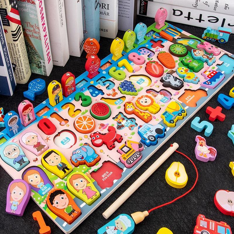 QWZ Kids Montessori Educational Wooden Math Toys - BestShop