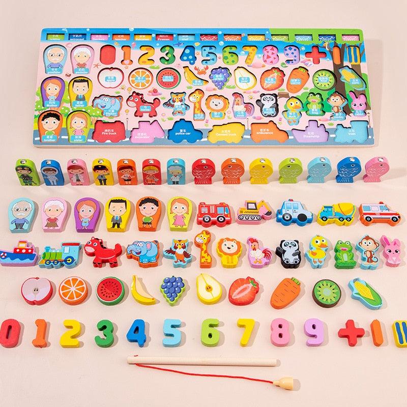 QWZ Kids Montessori Educational Wooden Math Toys - BestShop