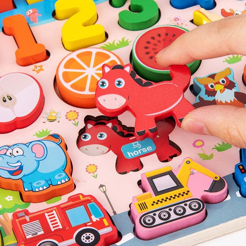 QWZ Kids Montessori Educational Wooden Math Toys - BestShop