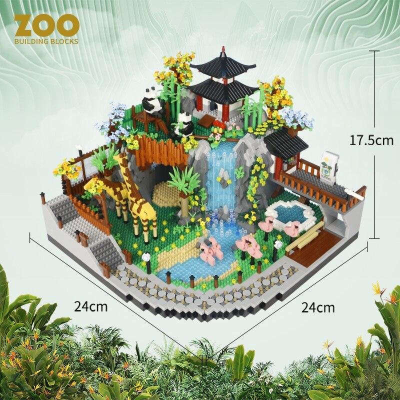 Rainforest Panda Zoo Building Blocks Set - BestShop
