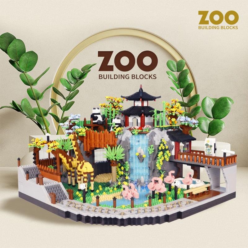 Rainforest Panda Zoo Building Blocks Set - BestShop