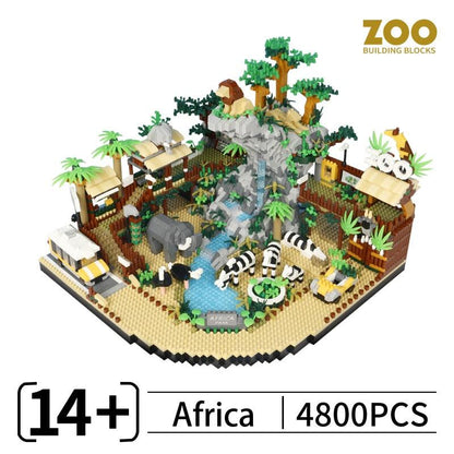 Rainforest Panda Zoo Building Blocks Set - BestShop