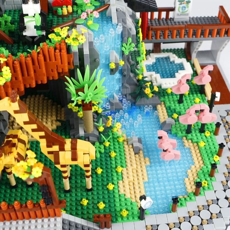 Rainforest Panda Zoo Building Blocks Set - BestShop