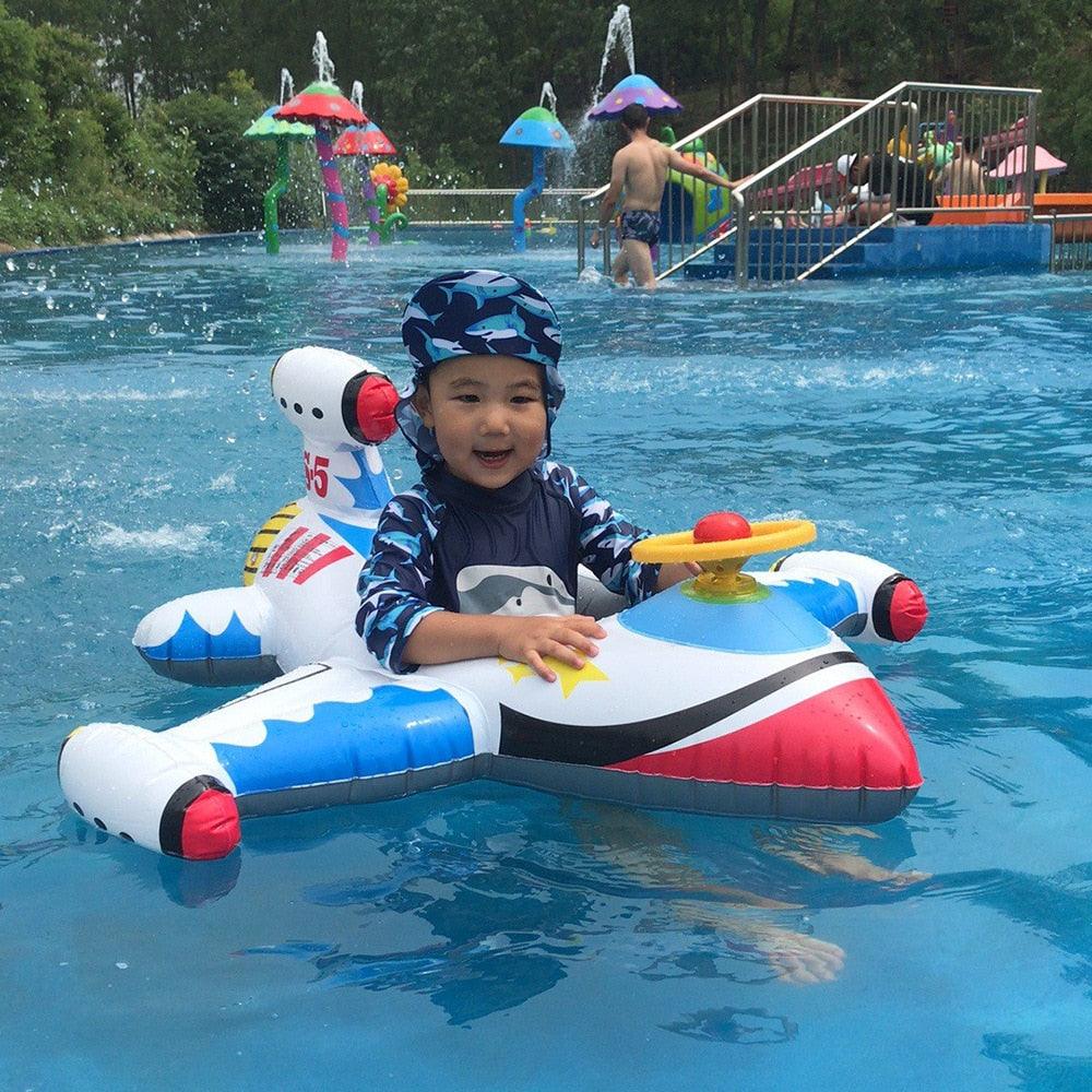 Rooxin Airplane Infant Float Pool Swimming Ring - BestShop