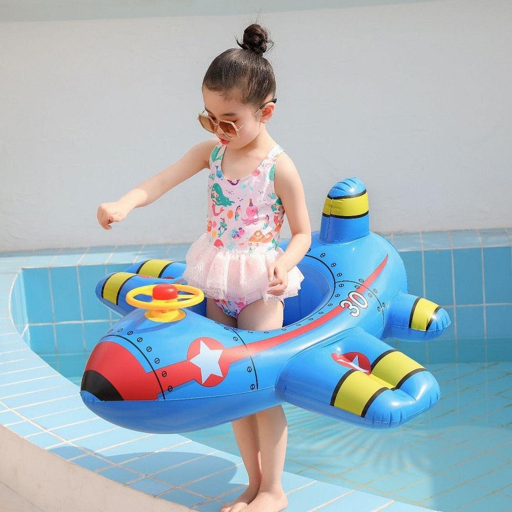 Rooxin Airplane Infant Float Pool Swimming Ring - BestShop