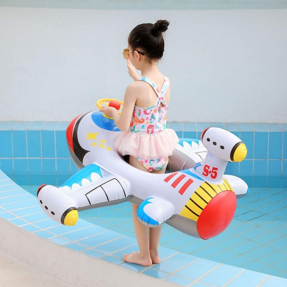 Rooxin Airplane Infant Float Pool Swimming Ring - BestShop