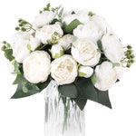 Load image into Gallery viewer, Rose White Peony Artificial Flowers Bouquet - BestShop
